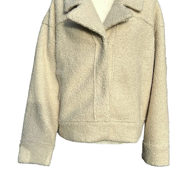 Marine‎ Layer Quebec Sherpa Jacket Womens Medium Antique White Oversized NWT - Picture 8 of 16